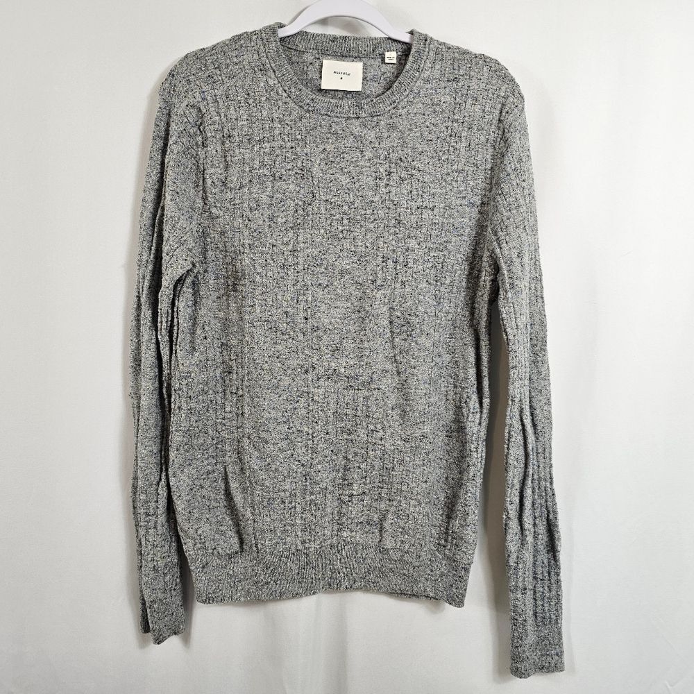 Billy Reid Geo Links Crew Sweater in Gray - Size M
